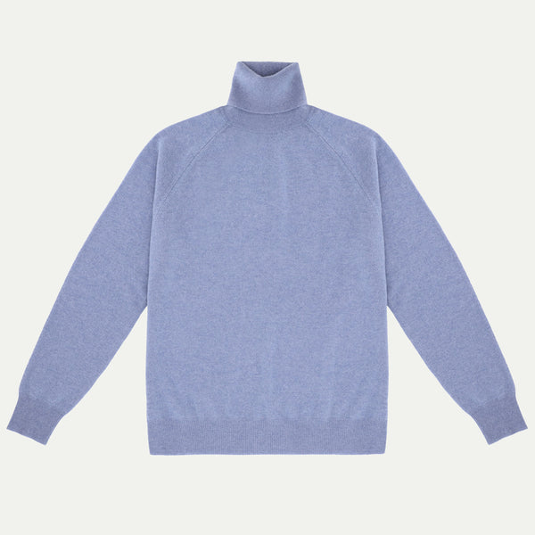 Blue roll neck