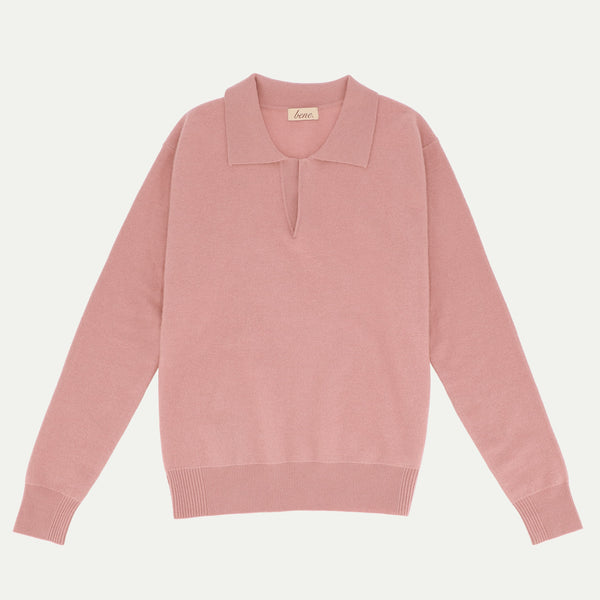 Light Pink open collar sweater