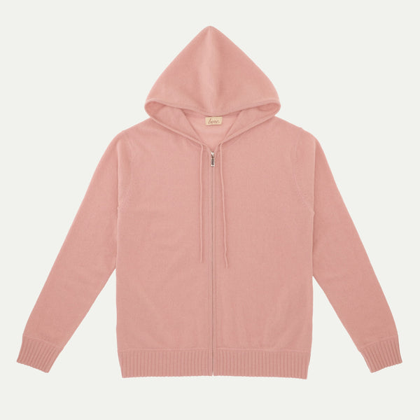 Light Pink full zip hood with fleece